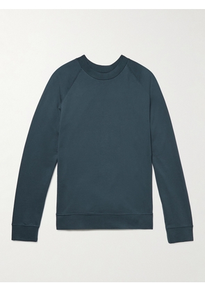 Sunspel - Sea Island Cotton-Jersey Sweatshirt - Men - Blue - S