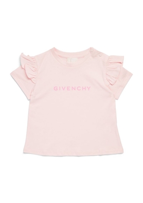Givenchy Kids Frill-Sleeve Logo T-Shirt (6-18 Months)
