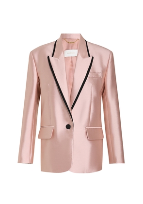 Zimmermann - Matchmaker Wool-Silk Tuxedo Jacket - Pink - 1 - Moda Operandi