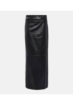 The Mannei Ararat low-rise leather maxi skirt