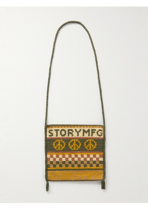 Story Mfg. - Crocheted Organic Cotton Messenger Bag - Men - Brown