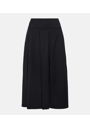 Patou High-rise wool-blend pleated skirt