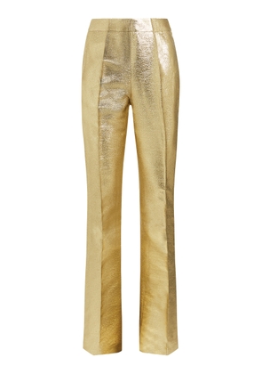 Safiyaa - Alexa High-Rise Flared-Leg Pants - Gold - FR 50 - Moda Operandi