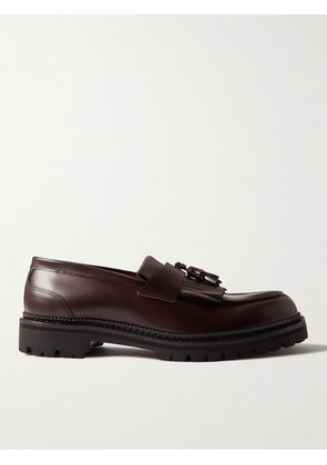 Mr P. - Jacques Fringed Tasselled Leather Loafers - Men - Burgundy - UK 7