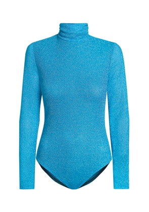 Safiyaa - Ellena Turtleneck Bodysuit - Blue - FR 34 - Moda Operandi