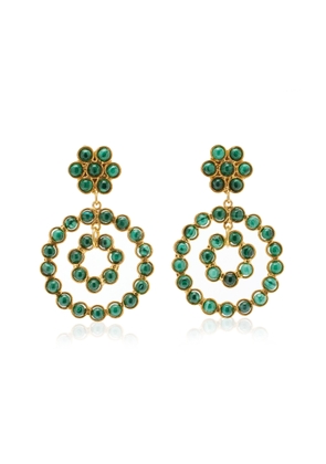 Sylvia Toledano - Flower Candies Malachite 22K Gold-Plated Earrings - Green - OS - Moda Operandi - Gifts For Her