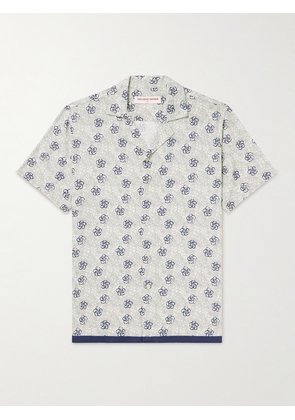 Orlebar Brown - Travis Camp-Collar Printed Voile Shirt - Men - White - S