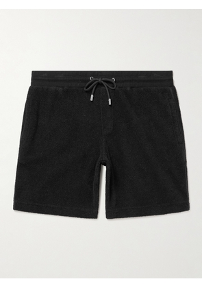 Orlebar Brown - Trevone Straight-Leg Organic Cotton-Terry Drawstring Shorts - Men - Black - S