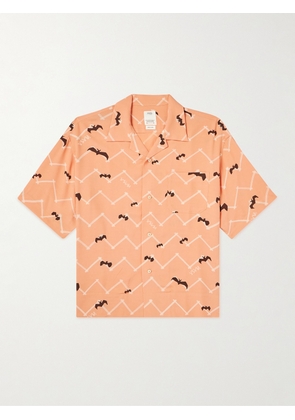 Visvim - Copa Camp-Collar Printed Crepe Shirt - Men - Orange - 1