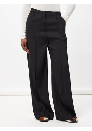 Acne Studios - Pitmel Wool-blend Crepe Tailored Suit Trousers - Womens - Black - 36 FR