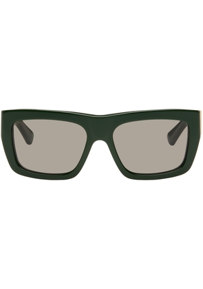Bottega Veneta Green Angle Square Sunglasses