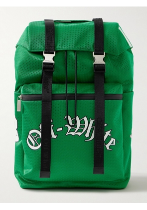Off-White - Outdoor Hike Logo-Print Mesh Backpack - Men - Green