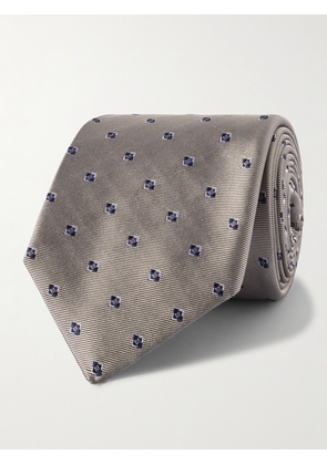 Brioni - 8cm Silk-Jacquard Tie - Men - Gray