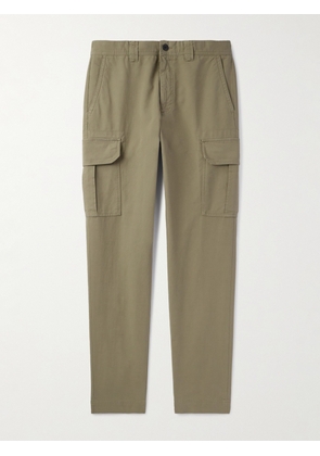 Incotex - Slim-Fit Tapered Stretch-Cotton Cargo Trousers - Men - Green - UK/US 29