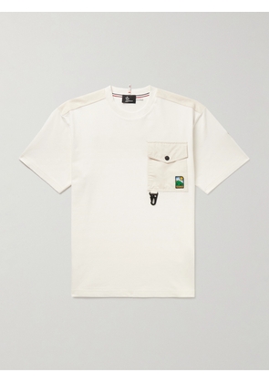 Moncler Grenoble - Logo-Appliquéd Shell-Trimmed Combed Cotton-Jersey T-Shirt - Men - White - S
