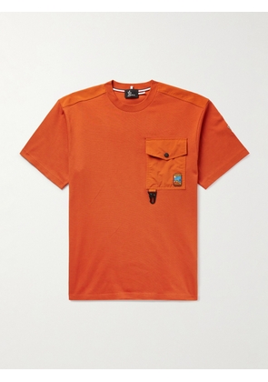 Moncler Grenoble - Logo-Appliquéd Shell-Trimmed Combed Cotton-Jersey T-Shirt - Men - Orange - S