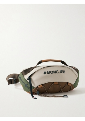 Moncler Grenoble - Logo-Appliquéd Leather-Trimmed Shell Belt Bag - Men - Green