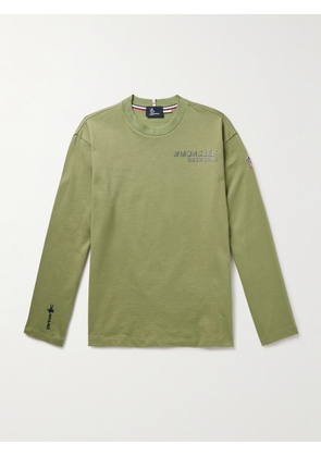 Moncler Grenoble - Logo-Appliquéd Cotton-Jersey T-Shirt - Men - Green - S