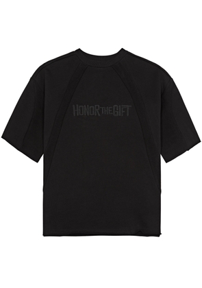 Honor The Gift Logo Panelled Cotton T-shirt - Black