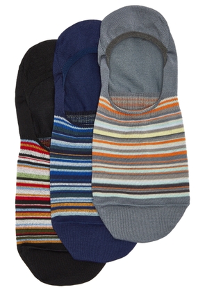 Paul Smith Striped Cotton-blend Trainer Socks - set of Three - Multicoloured - One Size