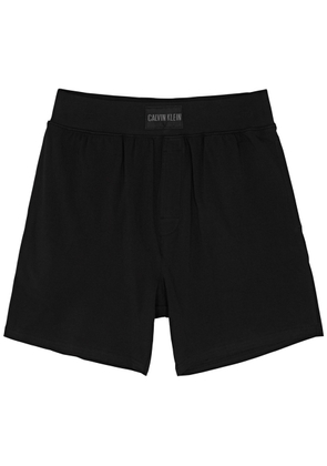 Calvin Klein Logo Stretch-cotton Shorts - Black - S