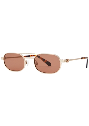 Off-white Vaiden Oval-frame Sunglasses - Gold
