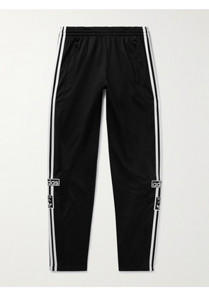adidas Originals - Adibreak Straight-Leg Logo-Appliquéd Striped Tech-Jersey Track Pants - Men - Black - S