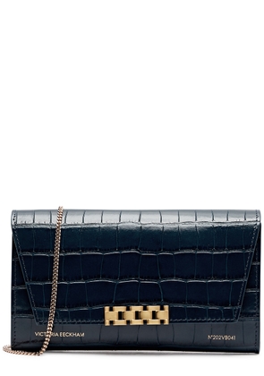 Victoria Beckham Crocodile-effect Leather Wallet-on-chain - Dark Green