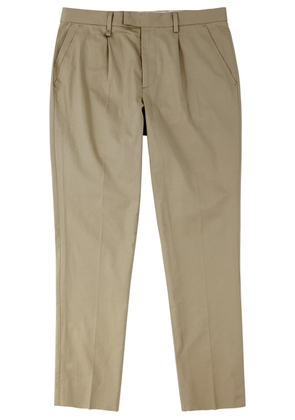PS Paul Smith Pleated Cotton-blend Trousers - Beige - 32 (W32 / M)
