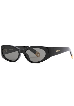 Jacquemus Les Lunettes Ovalo Oval-frame Sunglasses - Black