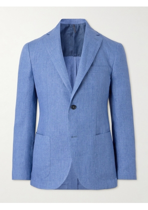 Incotex - Montedoro Slim-Fit Unstructured Linen Blazer - Men - Blue - IT 46