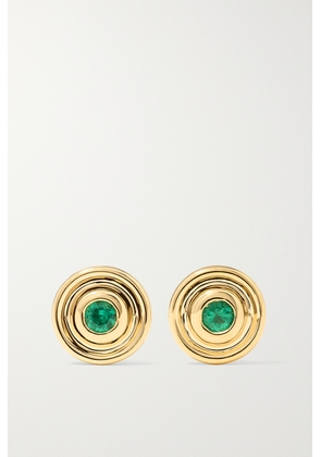 Almasika - Mini Universum 18-karat Gold Emerald Earrings - One size