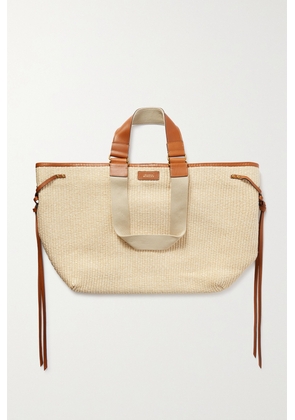 Isabel Marant - Wardy Leather-trimmed Raffia Tote - Neutrals - One size