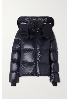 Burberry - Cropped Hooded Quilted Shell Coat - Blue - xx small,small,large,x large,xx large