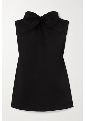 SAINT LAURENT - Strapless Satin Mini Dress - Black - FR34,FR36,FR38,FR40