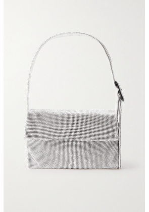 Benedetta Bruzziches - Vitty La Mignon Crystal-embellished Satin Shoulder Bag - Silver - One size