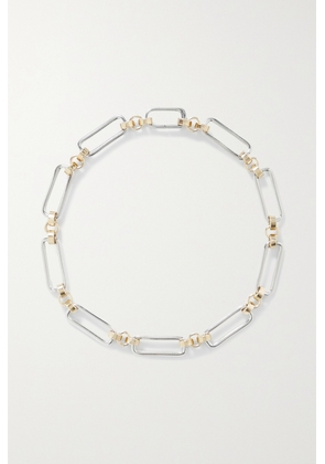 Laura Lombardi - Stanza Platinum And Gold-plated Recycled Necklace - Silver - One size