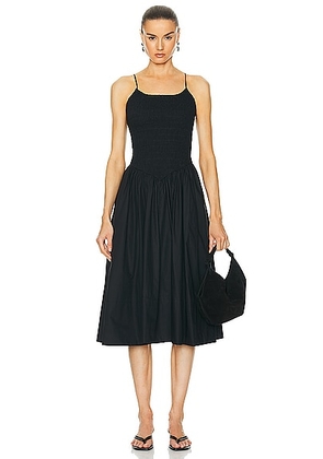L'Academie by Marianna Armanda Poplin Midi Dress in Black - Black. Size L (also in M, XL).