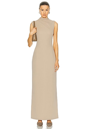 L'Academie by Marianna Ciana Maxi Dress in Beige - Beige. Size L (also in M, S, XL).