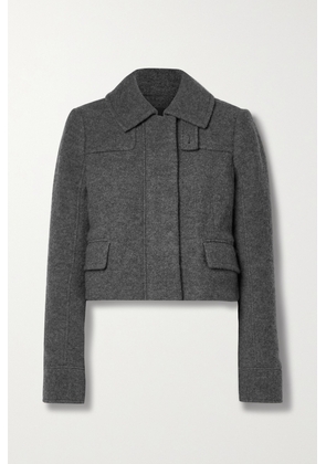 Proenza Schouler - Cropped Wool-felt Jacket - Gray - US0,US2,US4,US6,US8,US10