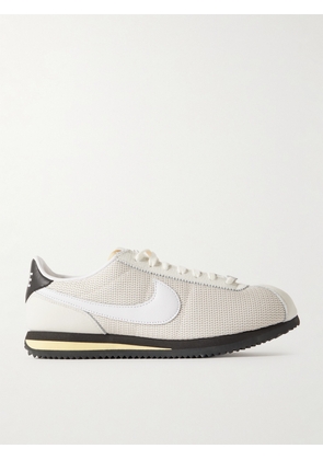 Nike - Cortez Leather And Ribbed-knit Sneakers - Off-white - US5,US5.5,US6,US6.5,US7,US7.5,US8,US8.5,US9,US9.5,US10