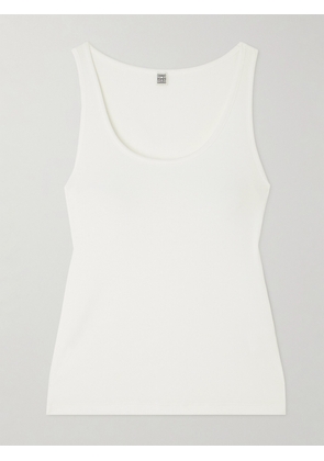 TOTEME - Ribbed Stretch Organic Cotton-jersey Tank - White - xx small,x small,small,medium,large,x large