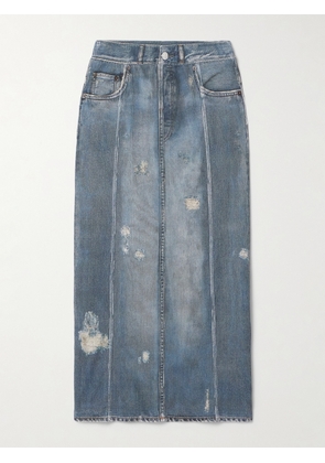 Acne Studios - Printed Cotton-jersey Midi Skirt - Blue - xx small,x small,small,medium,large