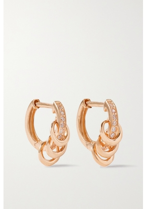 Loren Stewart - 14-karat Gold Crystal Hoop Earrings - One size
