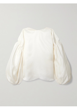 Khaite - Quico Oversized Silk Blouse - White - US0,US2,US4,US6,US8,US10,US12