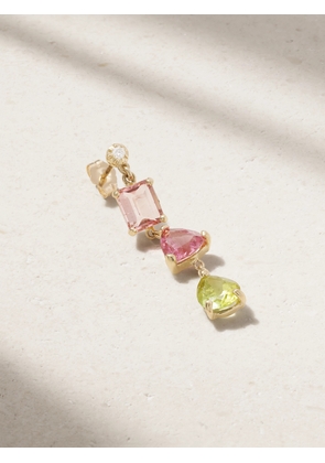 Jacquie Aiche - 14-karat Gold Multi-stone Single Earring - Green - One size