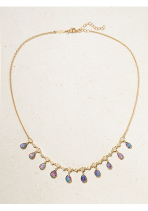 Jacquie Aiche - Shaker 14-karat Gold, Diamond And Opal Necklace - Blue - One size