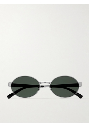 SAINT LAURENT Eyewear - Oval-frame Silver-tone Sunglasses - One size