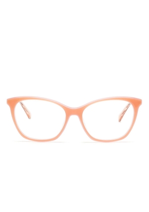 Love Moschino logo-engraved square-frame glasses - Pink