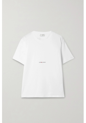 SAINT LAURENT - Printed Cotton-jersey T-shirt - White - XS,S,M,L,XL
